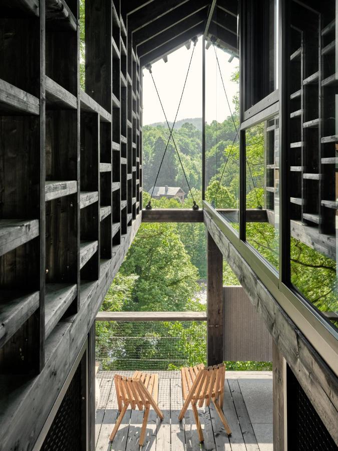 Hutstuf The Beaver & Private Outdoor Spa La-Roche-en-Ardenne Buitenkant foto